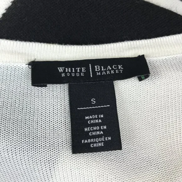 White House Black Market White Sweater with Dog Design - Picture 2 of 7